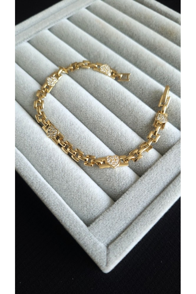 VIP 14 k Kordon detaylı bileklik