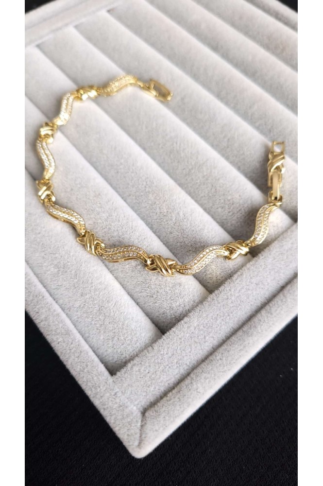 VIP 14K Neva Dalga Bileklik