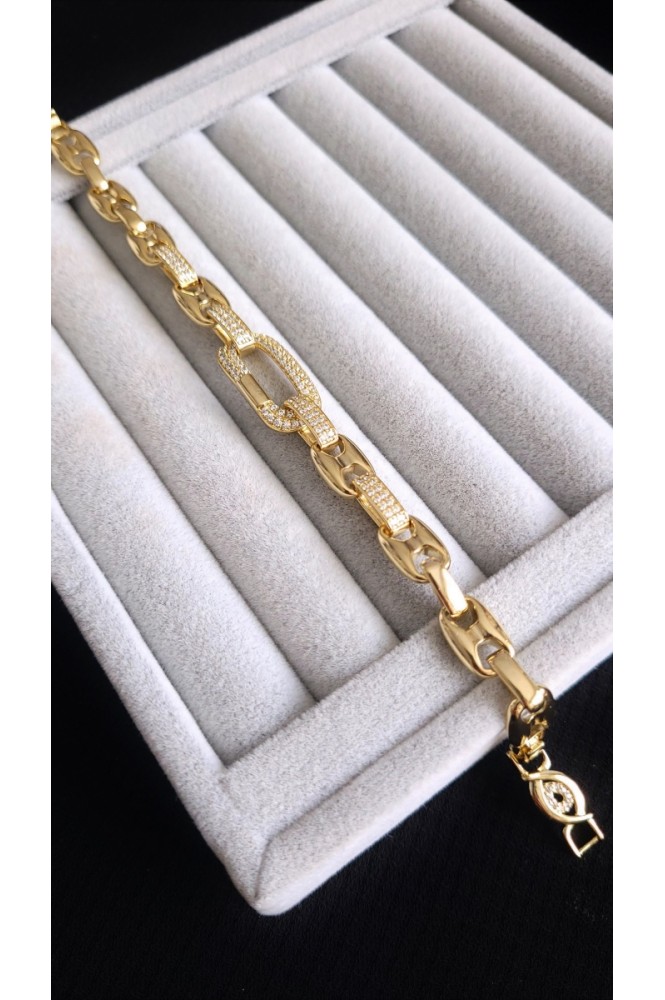 VIP 14 k Taş detaylı fav bileklik