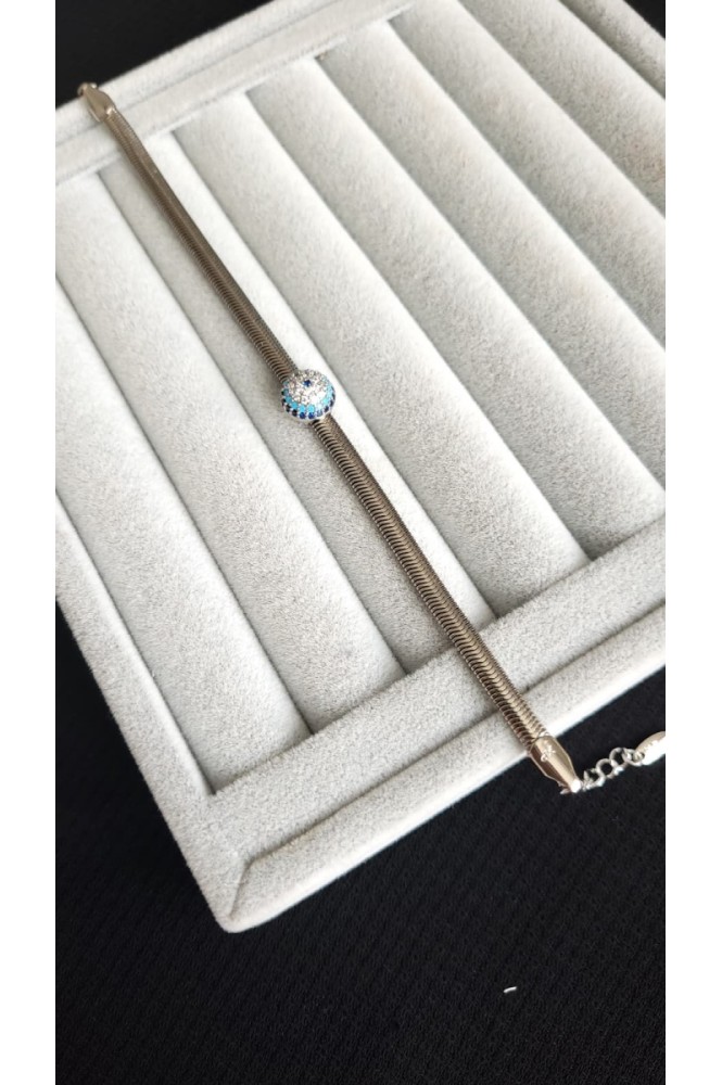 VIP Nazarlı silver bileklik